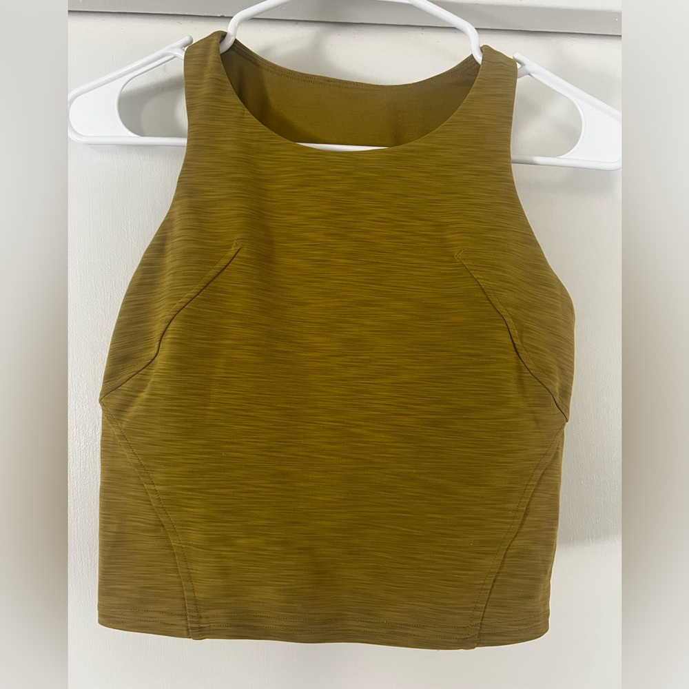 Lululemon Invigorate Training Tank Top. Size 6. Color Heathered Auric Gold
